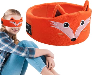 Pannebånd med hodetelefoner og Bluetooth / sovemaske Oransje