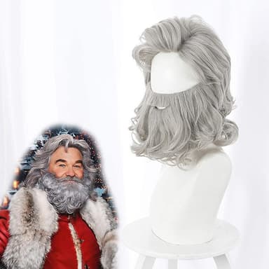 Nisseskjegg og parykksett til jul Grå