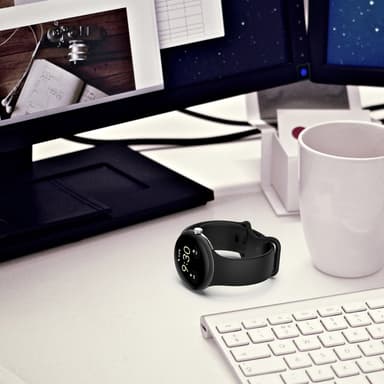 Store silikonklokkeremmer for menn som er kompatible med Google Pixel Watch 1/2 Sort