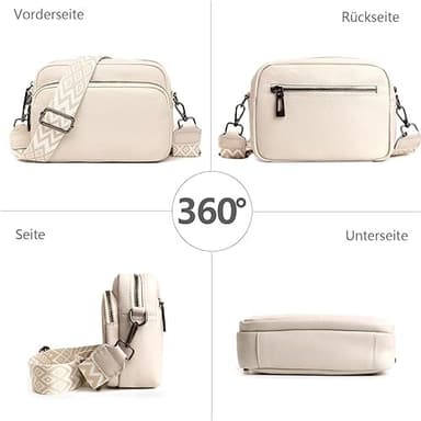 Crossbody-veske, skulderveske av kunstskinn Hvit