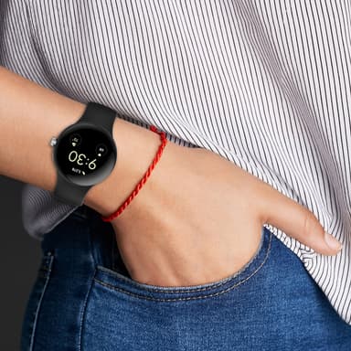Store silikonklokkeremmer for menn som er kompatible med Google Pixel Watch 1/2 Sort
