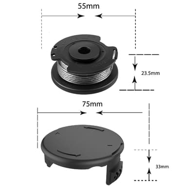 Erstatningssnelle og line for Bosch Easy GrassCut 18-230 Trimmer