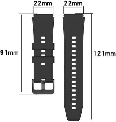 Huawei Watch GT2 Pro klokkereim i sort silikon Sort