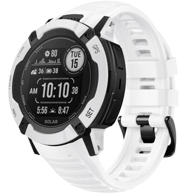 Silikon Quick-Release klokkerem for Garmin Instinct 2X 26mm Hvit