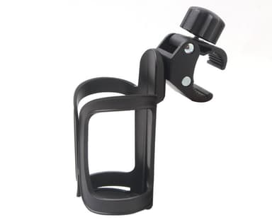 Roterbar flaskeholder for sykkel, svart