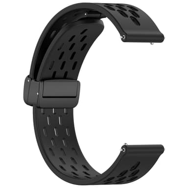 22 mm silikonklokkerem for Samsung Galaxy Watch 3 45 mm/Galaxy Watch 46 mm Sort