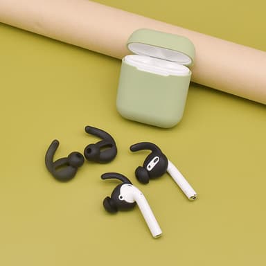 Ørekroker ørepropper for bedre feste av AirPods/AirPods 2 Sort