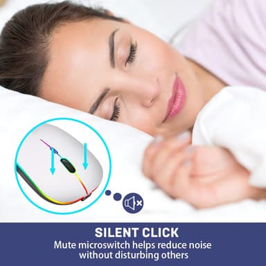 Trådløs datamus med Bluetooth / wifi Sølv