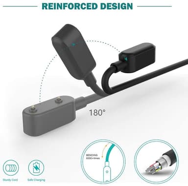 Ladekabel til Huawei Watch Fit / Honor / Band / 4X ABS USB svart