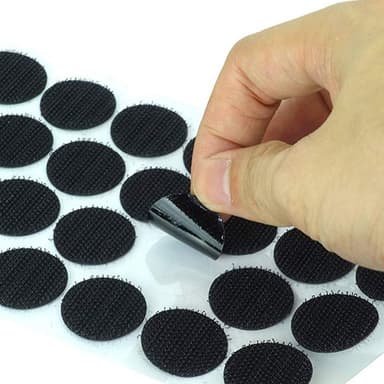 Rund selvklebende borrelås (1 cm) 500-pak