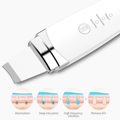 Ansiktsrenser med ultralyd for peeling Hvit