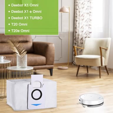 Tilbehør til Ecovacs Deebot X1 Omni / Turbo, 15 deler