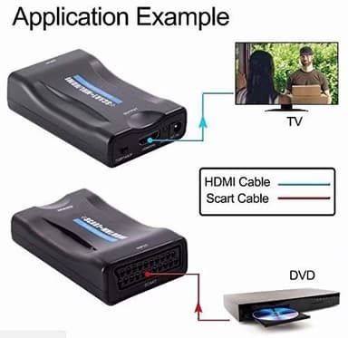 SCART til HDMI-omformer 1080p