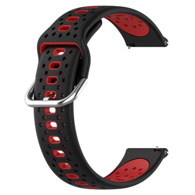 Silikonarmbånd 20 mm for Samsung / Huawei / Garmin Rød