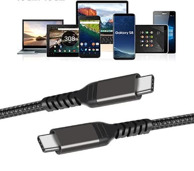 Kabel, USB-C til USB-C 5A/20V PD 100W Sort 2 m