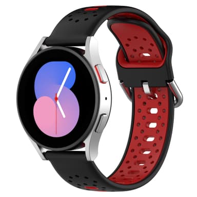 Silikonarmbånd 20 mm for Samsung / Huawei / Garmin Rød