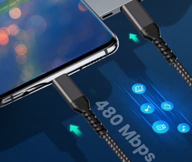 Kabel, USB-C til USB-C 5A/20V PD 100W Sort 2 m