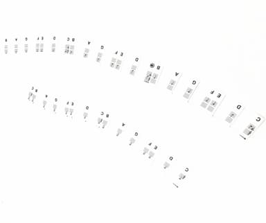 Avtakbare note-etiketter til piano og keyboard, 61 tangenter Hvit