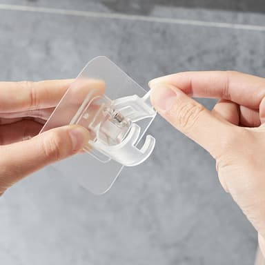 Selvklebende holder for gardinstang 2-pakning Gjennomsiktig