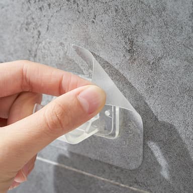 Selvklebende holder for gardinstang 2-pakning Gjennomsiktig