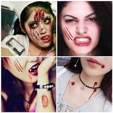 Juksetatoveringer  av sår til Halloween, 11 ark