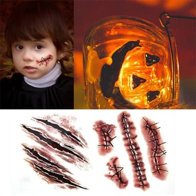 Juksetatoveringer  av sår til Halloween, 11 ark