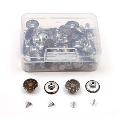 50 jeansknapper 17 mm