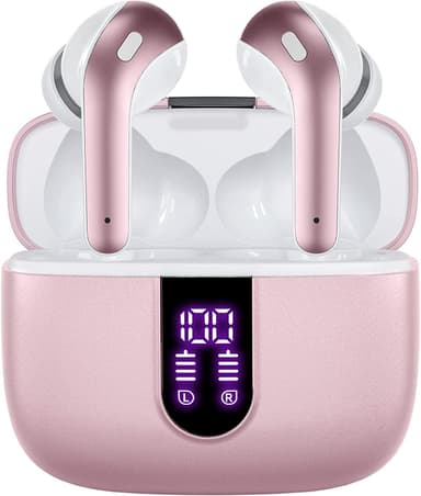 Trådløse hodetelefoner med mikrofon og berøringskontroll Rosa