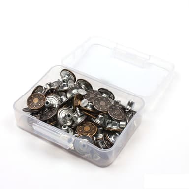 50 jeansknapper 17 mm