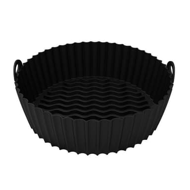 Silikonskål for Air Fryer Sort 19 cm