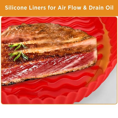 Silikonskål for Air Fryer Sort 19 cm