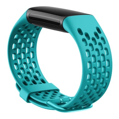 Reimer til Fitbit Charge 5 i silikon 3-pakning turkis / korall / hvit