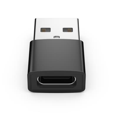 Adapter USB-A (hann) til USB-C (hun) Sort