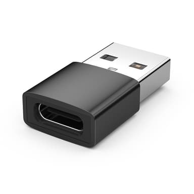 Adapter USB-A (hann) til USB-C (hun) Sort