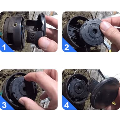 Erstatningssnellelinje og dekselsett for Bosch gresstrimmere 6 spoler