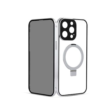 Privacy Magnetic Case med stativ for iPhone Sølv iPhone 14