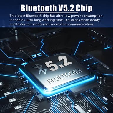 Handsfree-sett til motorsykkelhjelm Bluetooth 5.2 Sort