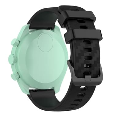 Klokkereim 20 mm Omega/Huawei/Samsung Galaxy Watch silikon Sort