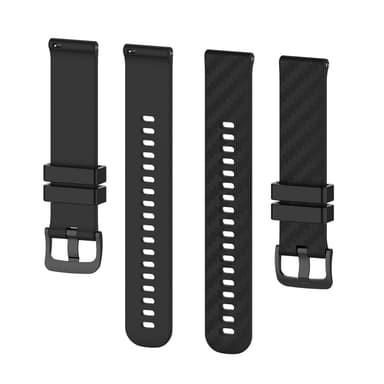 Klokkereim 20 mm Omega/Huawei/Samsung Galaxy Watch silikon Sort