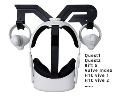 VR Veggmontert lagringsstativkrok for Oculus Quest 1/2/Rifts Black