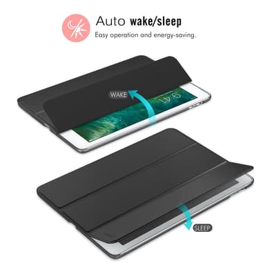 Deksel til iPad Air 1/iPad Air 2/New iPad 9.7 tommer, sort