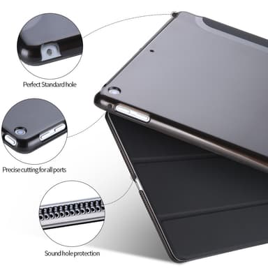 Deksel til iPad Air 1/iPad Air 2/New iPad 9.7 tommer, sort