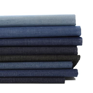 Firkantede påstrykningslapper for jeans 5-pack Denim blå 5x7.5 cm