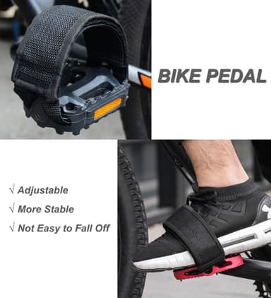 Pedalstropper for sykkel 1 par