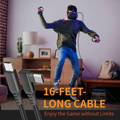 Overgangskabel USB-C for Oculus Quest 2 Black 5 meter