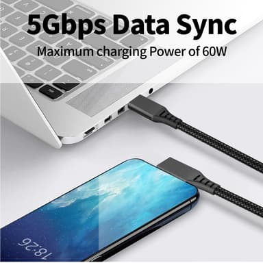 Overgangskabel USB-C for Oculus Quest 2 Black 5 meter