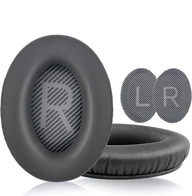 Øreputer for Bose QC35 I/II, QC25, QC15, QC 2 AE 2, AE 2i, AE 2w, SoundTrue, SoundLink Mørk grå