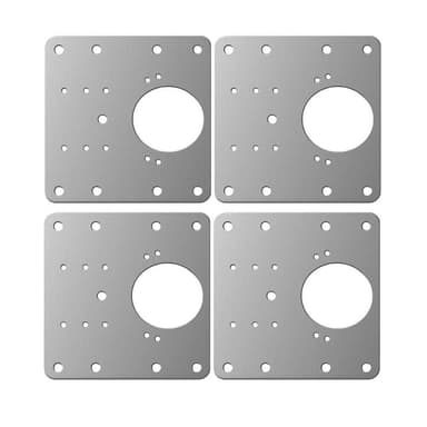 Hengselplate i rustfritt stål for reparasjoner, 9x9 cm 4-pakke