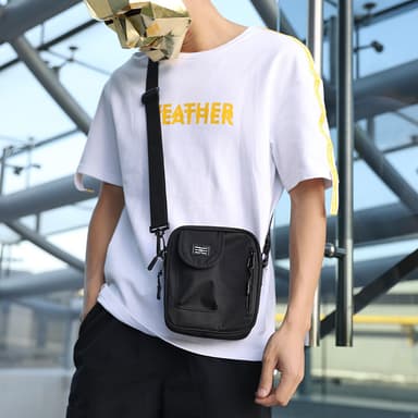 Lett crossbody-taske for menn 18x15x5 cm