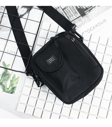 Lett crossbody-taske for menn 18x15x5 cm